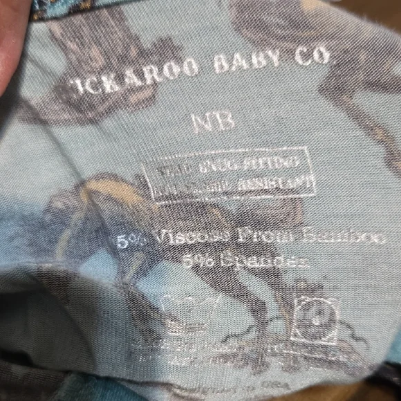 Blue Western Print Kids One Piece - Picture 3 of 3